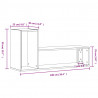 Szafki pod telewizor, 2 szt., czarne, 100x30x50 cm