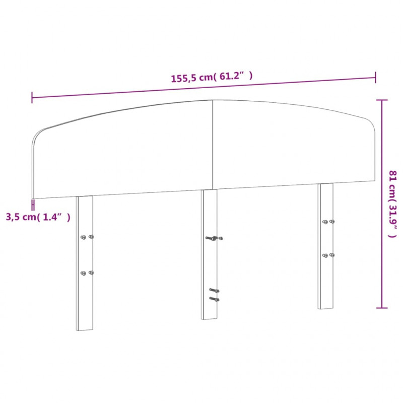 Wezgłowie do łóżka, woskowy brąz, 150 cm, lite drewno sosnowe