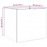 Donice, 2 szt., czarne, 42x40x39 cm, stal