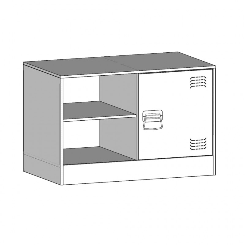 Szafki pod telewizor, 2 szt., czarne, 67x39x44 cm, stalowe