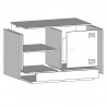 Szafki pod telewizor, 2 szt., czarne, 67x39x44 cm, stalowe