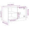 Szafki pod telewizor, 2 szt., oliwkowe, 67x39x44 cm, stalowe