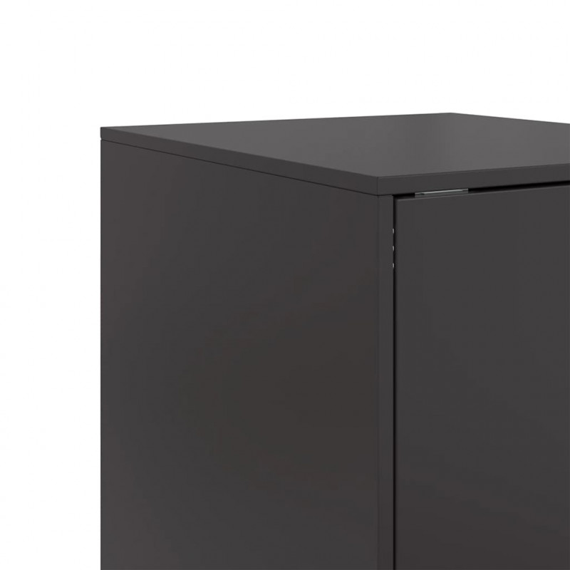 Szafka, czarna, 34,5x39x107 cm, stal