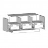 Szafka pod telewizor, czarna, 99x39x44 cm, stalowa