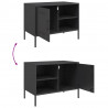 Szafki pod telewizor, 2 szt., czarne, 68x39x50,5 cm, stalowe