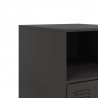 Szafki nocne, 2 szt., czarne, 34,5x39x62 cm, stal