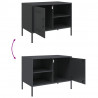Szafki pod TV, 2 szt., antracytowe, 68x39x50,5 cm, stalowe