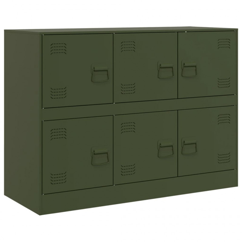 Szafka boczna, oliwkowa, 99x39x73 cm, stal