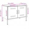 Szafki RTV, 2 szt., czarne, 68x39x50,5 cm, stalowe