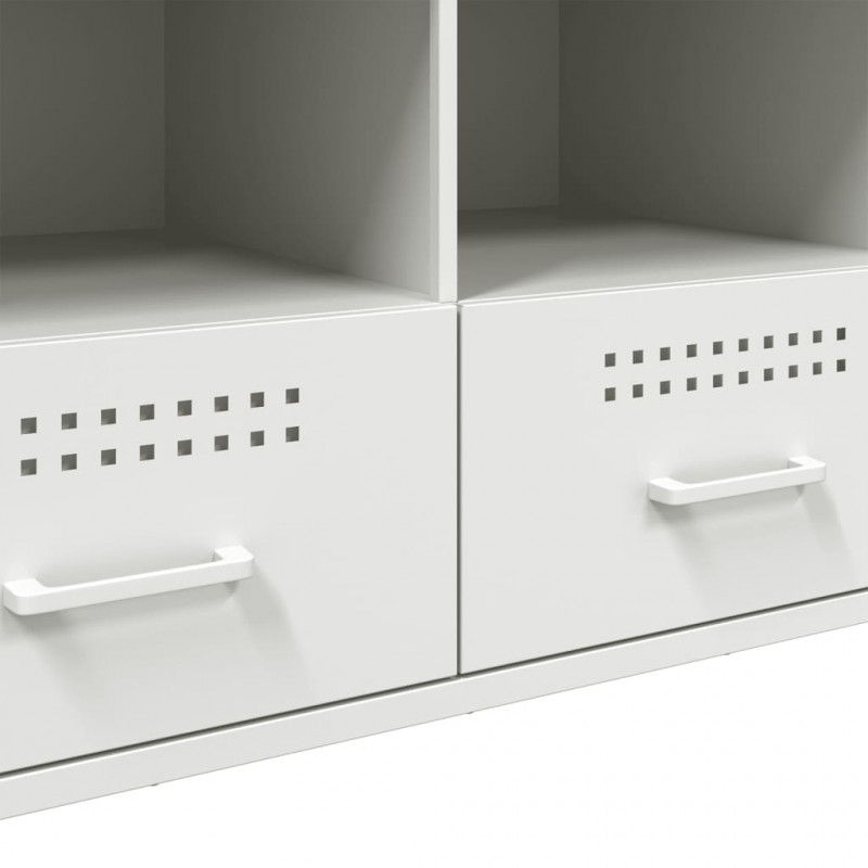Szafka pod telewizor, biała, 100,5x39x50,5 cm, stalowa