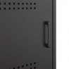 Szafka pod telewizor, czarna, 100,5x39x50,5 cm, stalowa