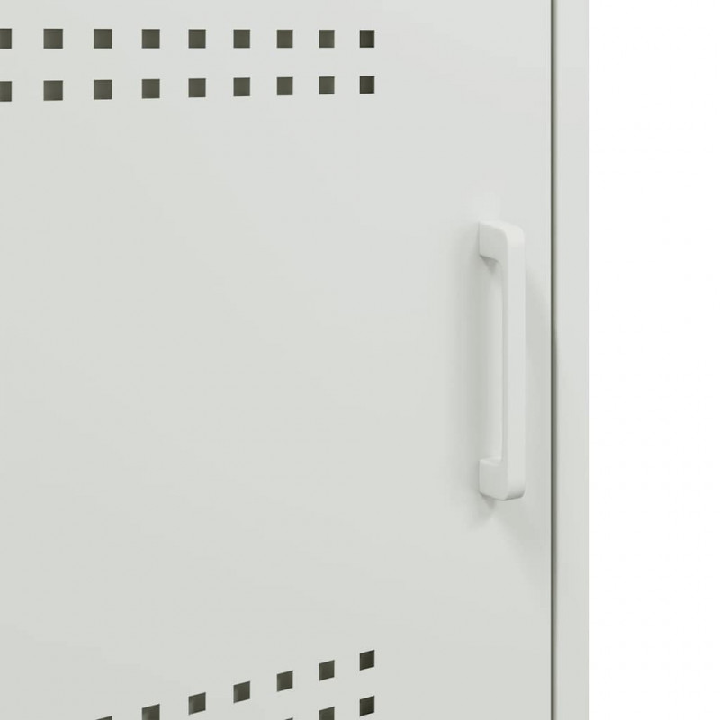 Szafka pod telewizor, biała, 100,5x39x50,5 cm, stalowa