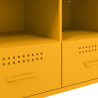 Szafki pod telewizor, 2 szt., musztardowe, 68x39x50,5 cm, stal