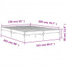 Rama łóżka, dąb sonoma, 150x200 cm, materiał drewnopochodny