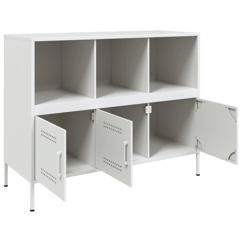 Szafka, biała, 100,5x39x79 cm, stal