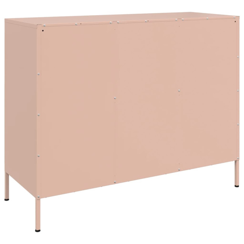 Szafka, różowa, 100,5x39x79 cm, stal