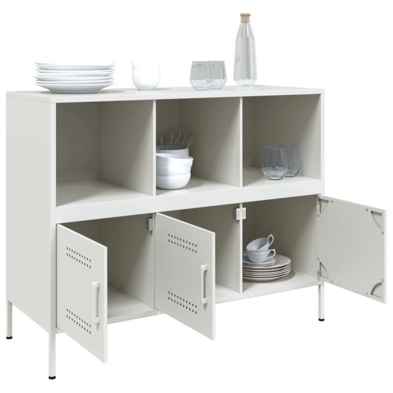 Szafka, biała, 100,5x39x79 cm, stal