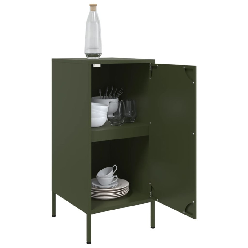 Szafka, oliwkowa, 36x39x79 cm, stal