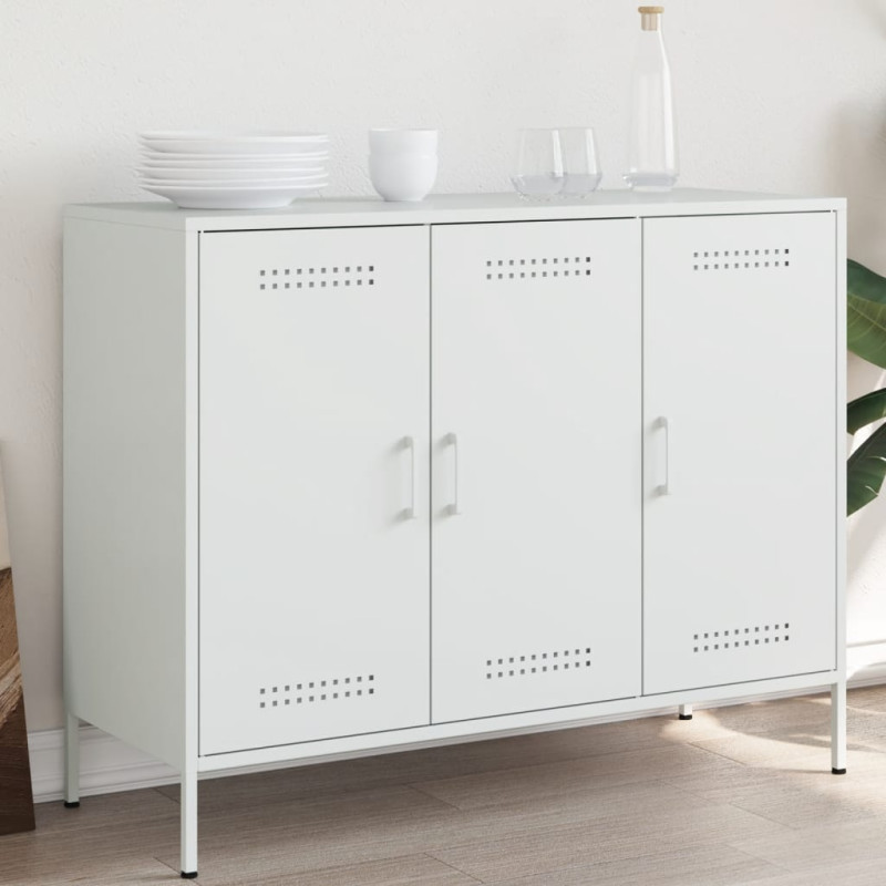 Szafka, biała, 100,5x39x79 cm, stal
