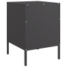 Szafki nocne, 2 szt., czarne, 36x39x50,5 cm, stal