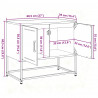Szafka pod telewizor, antracytowa, 68,5x39x60,5 cm, stalowa
