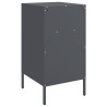 Szafki nocne, 2 szt., antracytowe, 36x39x68 cm, stal