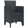 Krzesło Ogrodowe 2 pcs Antracyt 53 x 49 x 85 cm polipropylen