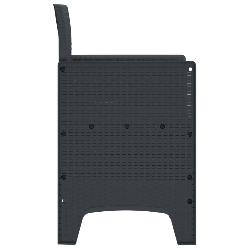Krzesło Ogrodowe 2 pcs Antracyt 53 x 49 x 85 cm polipropylen