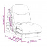 Sofa rozkładana typu futon, z materacem, biała, 60x206x11 cm