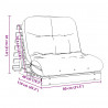 Sofa rozkładana futon, z materacem, 80x206x11 cm, daglezjowa