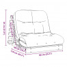 Sofa rozkładana typu futon, z materacem, 90x206x11 cm, sosnowa
