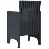 Krzesło Ogrodowe 2 pcs Antracyt 53 x 49 x 85 cm polipropylen