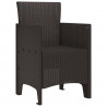 Krzesło Ogrodowe 2 pcs Brązowy 53 x 49 x 85 cm polipropylen