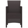 Krzesło Ogrodowe 2 pcs Brązowy 53 x 49 x 85 cm polipropylen
