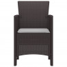 Krzesło Ogrodowe 2 pcs Brązowy 53 x 49 x 85 cm polipropylen