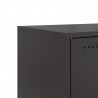 Szafka pod telewizor, czarna, 68x39x60,5 cm, stalowa
