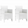 Krzesło Ogrodowe 2 pcs Biały 53 x 49 x 85 cm polipropylen