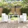 Krzesło Ogrodowe 2 pcs Biały 53 x 49 x 85 cm polipropylen