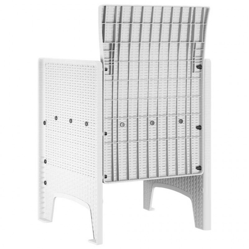 Krzesło Ogrodowe 2 pcs Biały 53 x 49 x 85 cm polipropylen