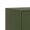 Szafka pod telewizor, oliwkowa, 68x39x60,5 cm, stalowa