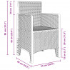 Krzesło Ogrodowe 2 pcs Biały 53 x 49 x 85 cm polipropylen