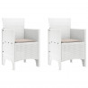 Krzesło Ogrodowe 2 pcs Biały 53 x 49 x 85 cm polipropylen