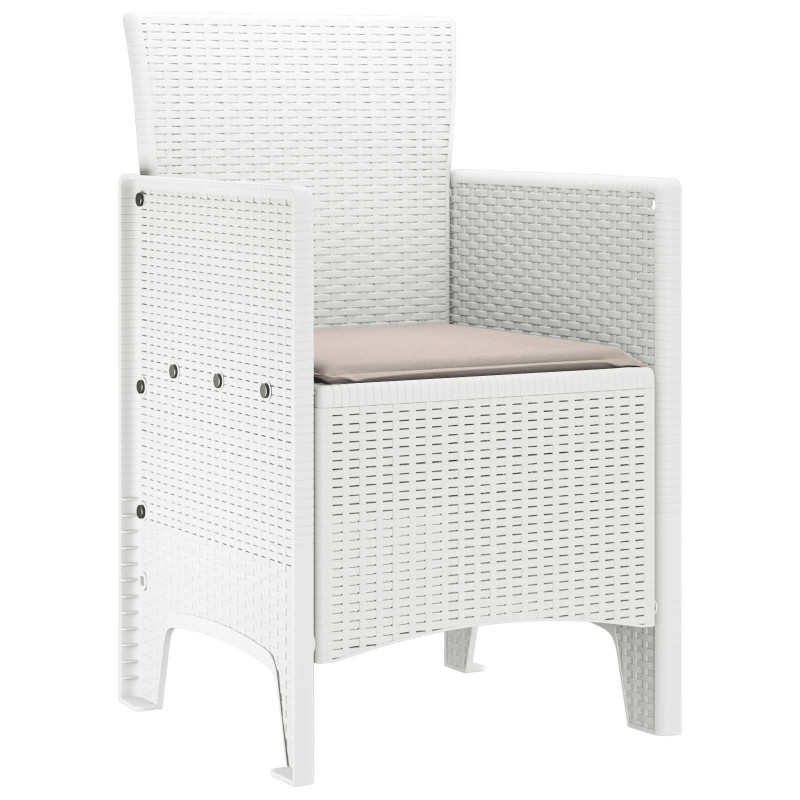 Krzesło Ogrodowe 2 pcs Biały 53 x 49 x 85 cm polipropylen