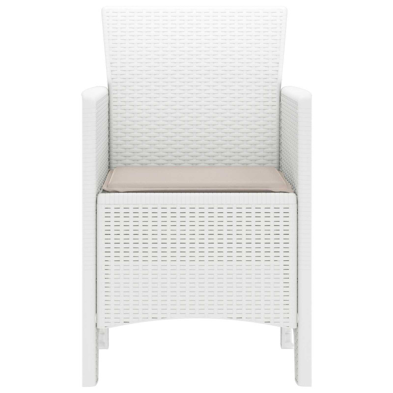 Krzesło Ogrodowe 2 pcs Biały 53 x 49 x 85 cm polipropylen