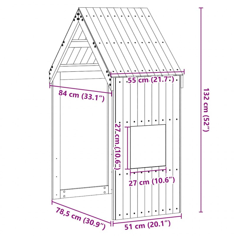 Daszek do łóżka dziecięcego, biały, 55x84x132 cm, sosnowy