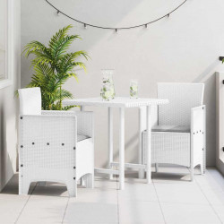 Krzesło Ogrodowe 2 pcs Biały 53 x 49 x 85 cm polipropylen