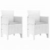 Krzesło Ogrodowe 2 pcs Biały 53 x 49 x 85 cm polipropylen