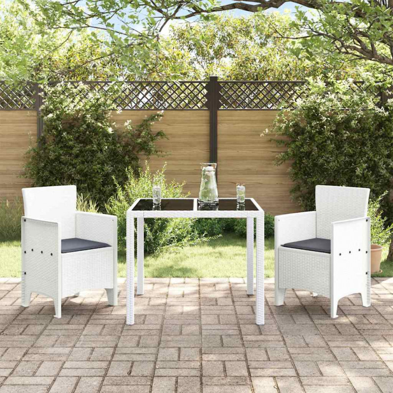 Krzesło Ogrodowe 2 pcs Biały 53 x 49 x 85 cm polipropylen