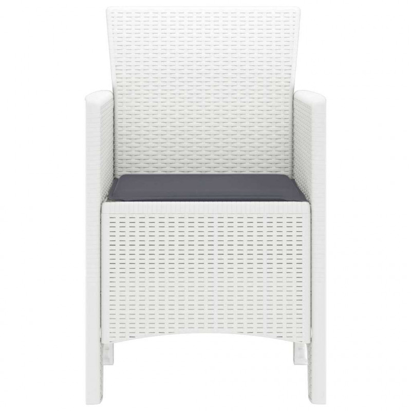 Krzesło Ogrodowe 2 pcs Biały 53 x 49 x 85 cm polipropylen