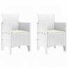 Krzesło Ogrodowe 2 pcs Biały 53 x 49 x 85 cm polipropylen